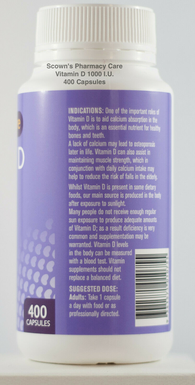 Pharmacy Care Vitamin D 1000 I.U. 400 Capsules