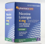 Pharmacy Care Nicotine 4 mg 72 Lozenges Amcal Peppermint Stop Smoking Aid