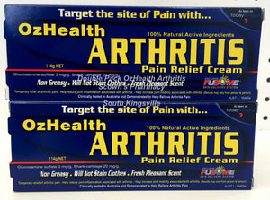 2 x Genuine OzHealth Arthritis Pain Relief Cream 114g Glucosamine Plus Vitamin E
