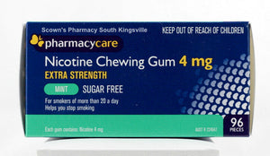 Pharmacy Care Nicotine Gum 4mg Mint 96 Pieces