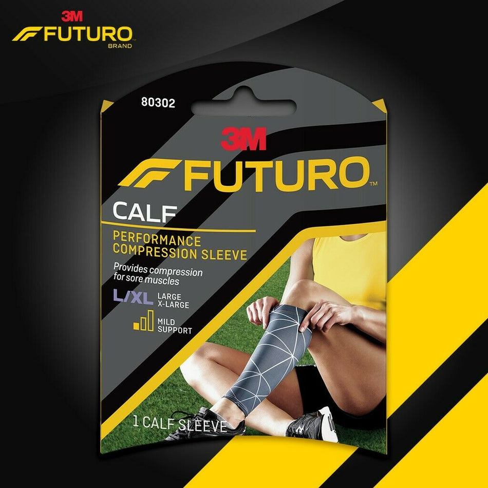 3M Futuro Performance Compression Calf Sleeve for Sore Muscles L/XL