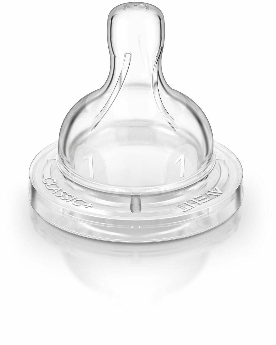 Avent 1 Month+ Anti-Colic Slow Flow Teats Silicone Baby Breast Feeding 2 Pack
