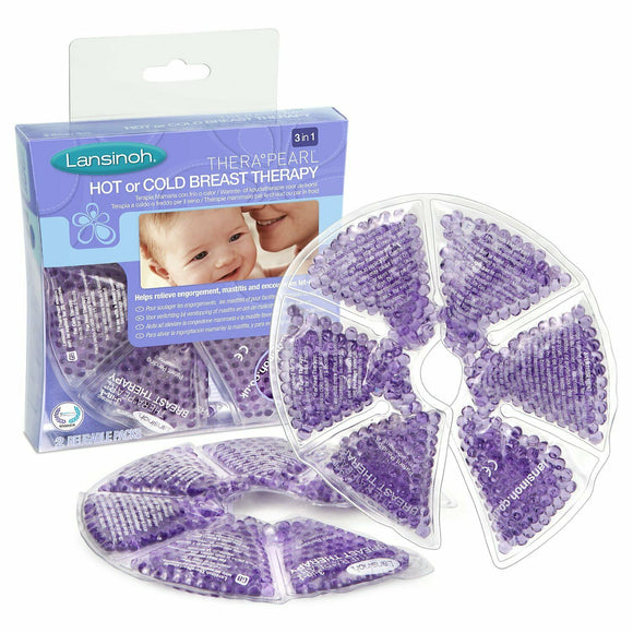 Lansinoh Thera Pearl 3-in-1 Breast Therapy Packs Hot Cold Mastitis & Pain Help
