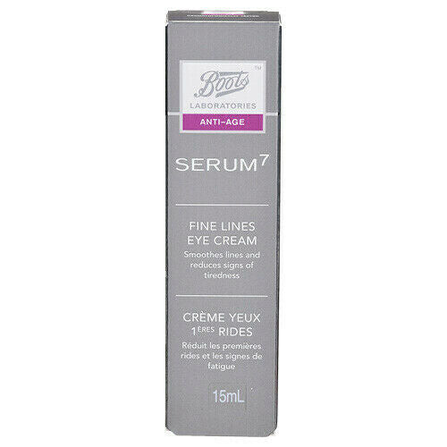 Boots Laboratories Serum 7 Fine Lines Eye Cream Reduces Signs of Tiredness 15mL