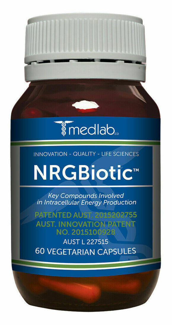 MEDLAB NRGBIOTIC 60 CAPSULES Healthy Cell Energy Probiotics