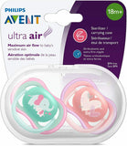 Philips Avent Freeflow Soother 18month+ Orthodontic Extra Firm 2 Pack + Case
