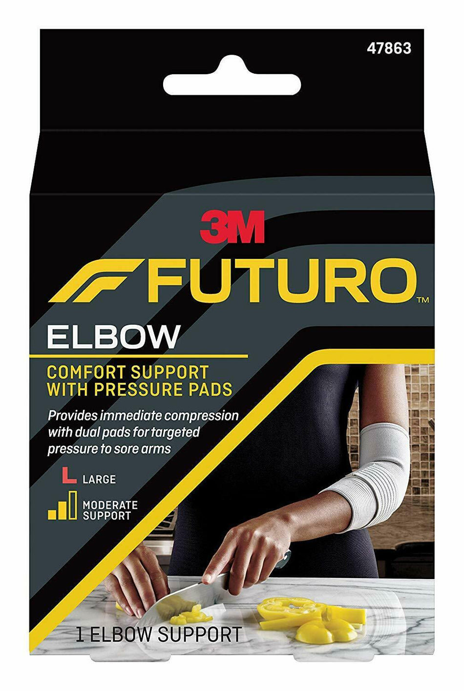3M Futuro Padded Elbow Support with Pressure Pads Large Tennis Golf