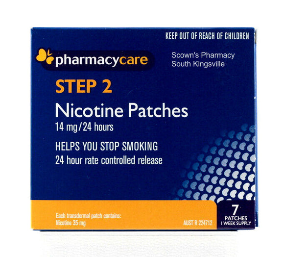 Pharmacy Care Nicotine Patches 14mg 24 Hours Step 2