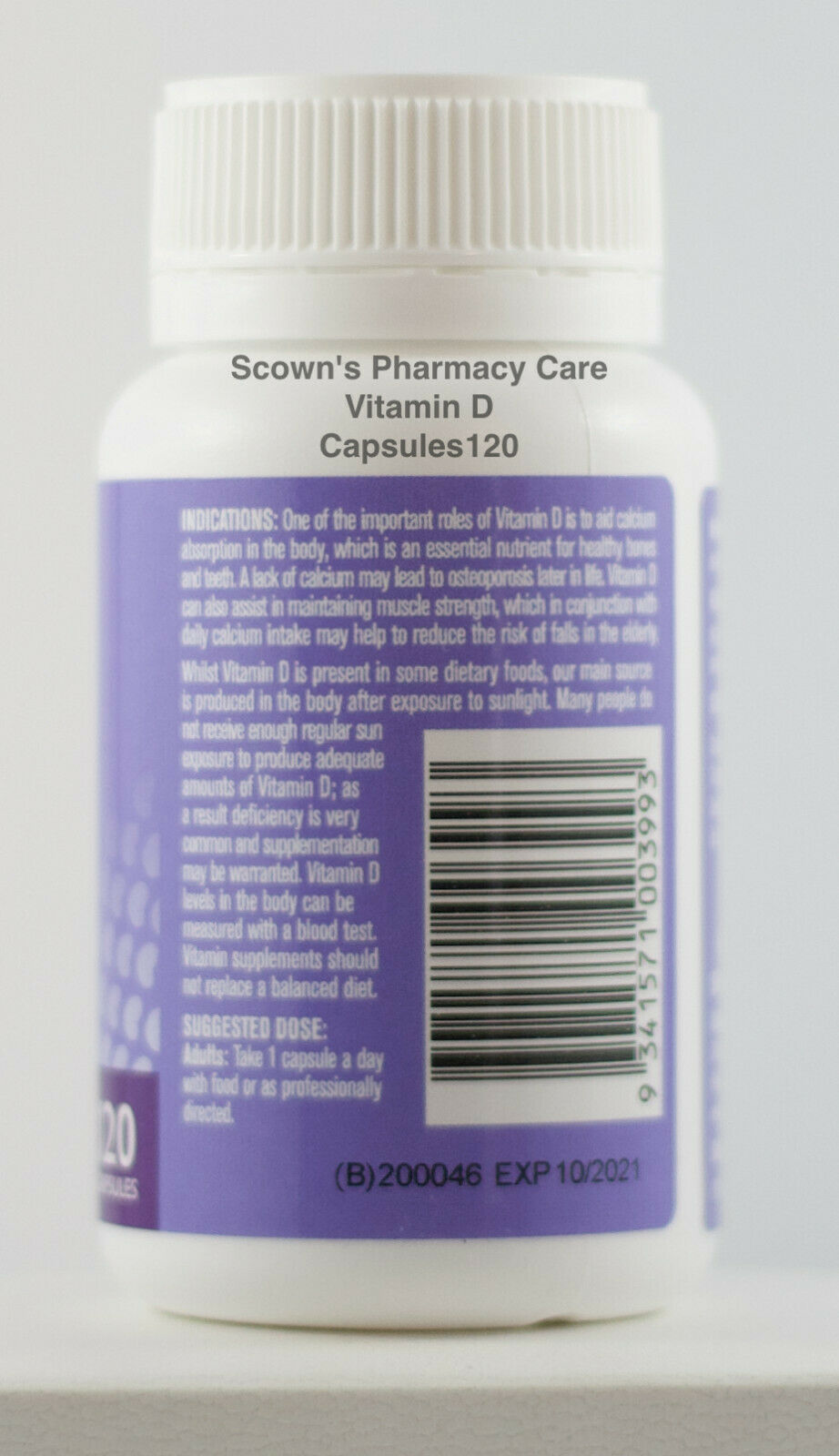 Pharmacy Care Vitamin D 1000 I.U. 120 Capsules