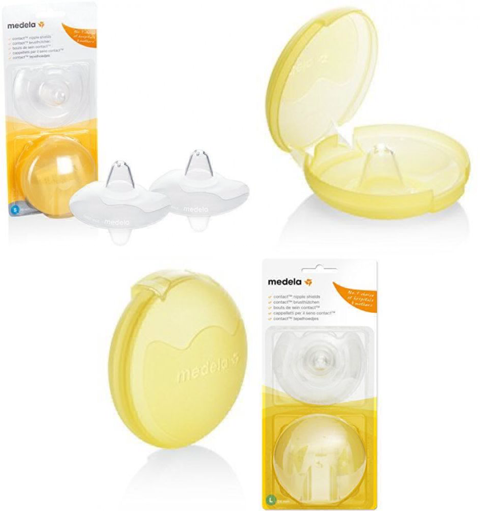 Medela Contact Nipple Shields Protection & Easier Breastfeeding Size Large 24mm