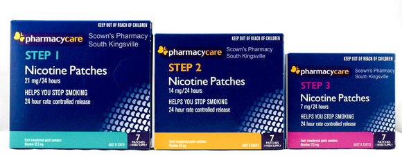 Pharmacy Care Nicotine Patches 7-21mg Step 1-3 Entire Quit Now Program