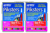 2 x 40 Pack = 80 Piksters Size 4 Interdental Red Handle Brush Like Floss