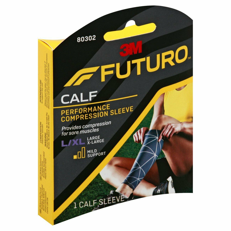 3M Futuro Performance Compression Calf Sleeve for Sore Muscles L/XL