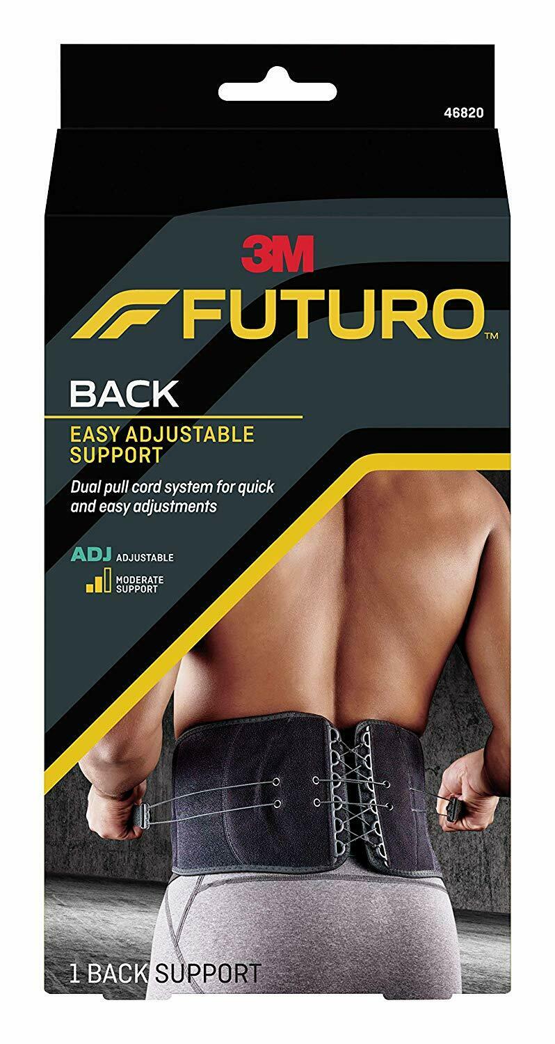 3M Futuro Back Support Adjustable Lumbar Area Breathable Comfortable Compression