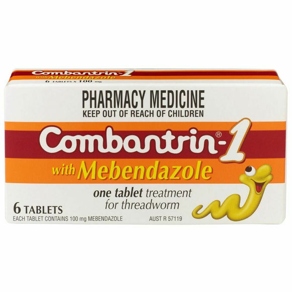 Combantrin 6 Tablets for Threadworm, Roundworm & Hookworm