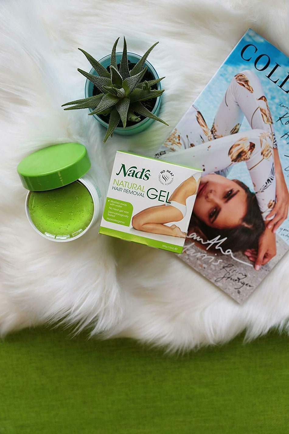 Nad's Natural Hair Removal Gel 170g No-heat formula smooth for up to four weeks