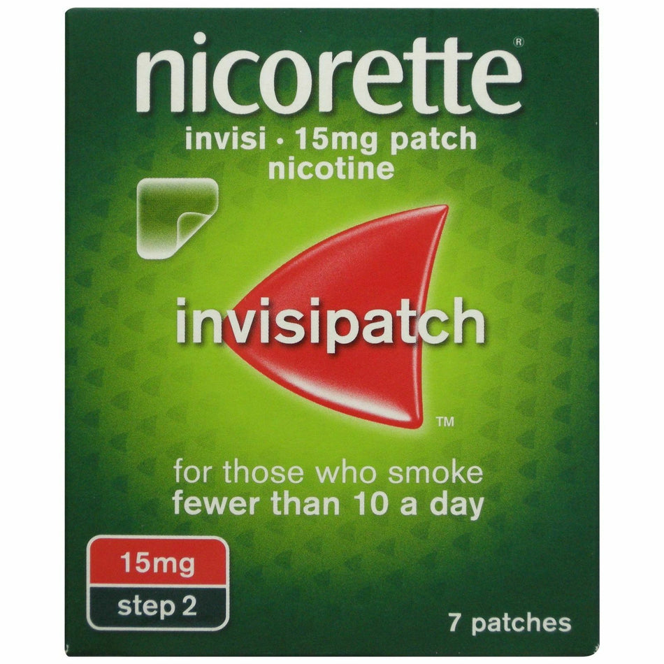 Nicorette 16hr Invisipatch Patches Step 2 15mg 7 Pack