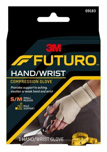 3M Futuro Compression Glove Mild Support to Aching, Weak Hands & Wrists S/M