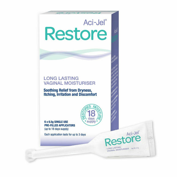 Aci-Jel Acijel Restore Long Lasting Vaginal Moisturiser 6 x 6.5g