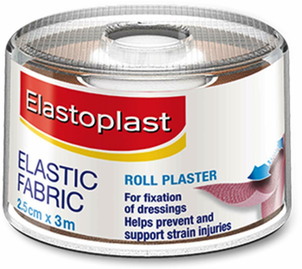 Elastoplast Fabric Plaster - 2. 5cm x 3m Roll Elastic Tape Support Str ...