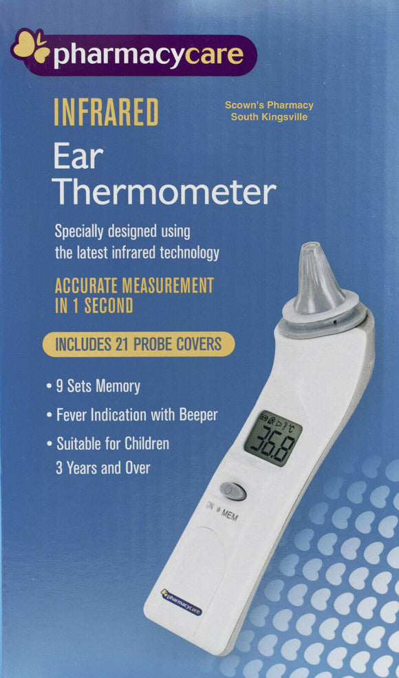 Pharmacy Care Infrared Ear inc. Cover Thermometer