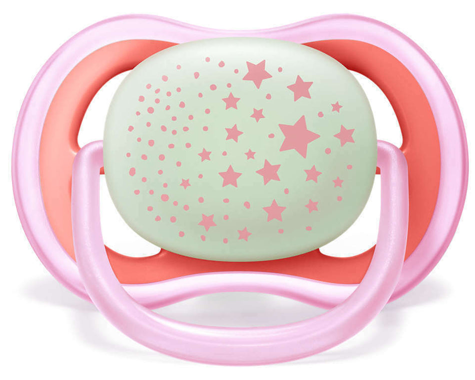 Avent Silicone Soother 6 Month+ Night Glow - 2 Pack Orthodontic Pacifier