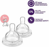 Avent Teat Silicone  X2 MEDIUM Flow 3months+  2 Pack - Anti Colic