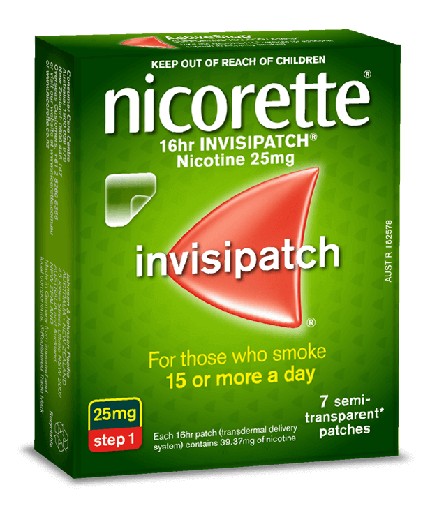 Nicorette 16hr Invisipatch Patches Step 1 25mg 7 Pack