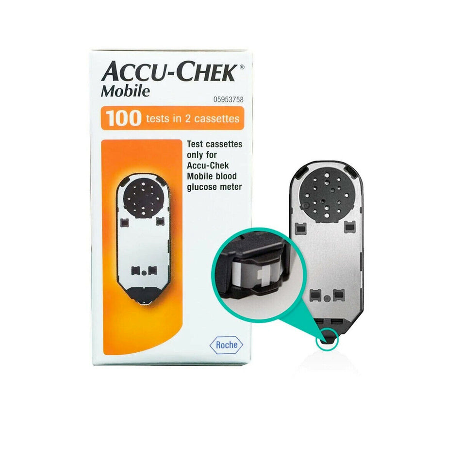 Accu-Chek Mobile Cassette 100 Glucose Test Strips Mobile Meter