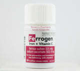 Ferrogen Iron Vitamin C 30 Tablets Iron Deficiency Ferrous Ferro-Grad C Generic