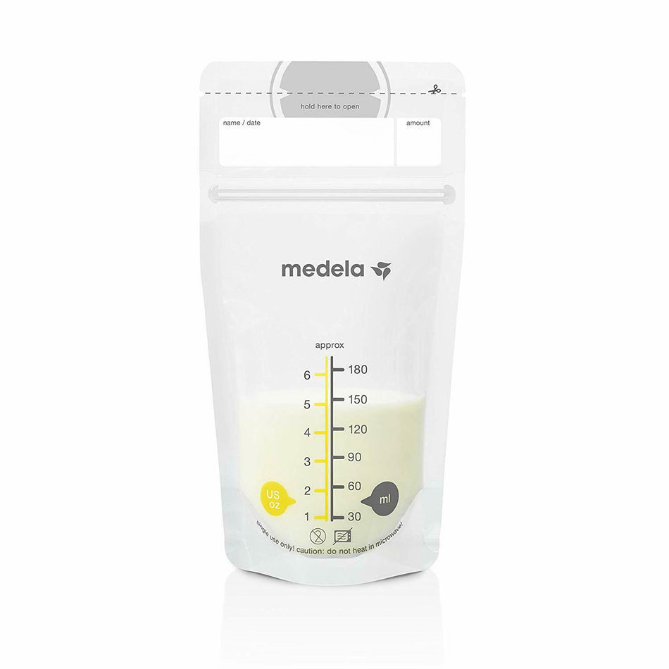 Medela 180ml Breast Milk Storage Bags + Transport Pouch - 25 Pack