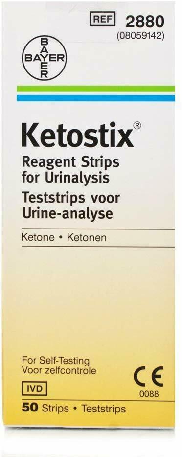 Bayer Ketostix Reagent Strips For Urinalysis Ketone Self Testing 50 Strips