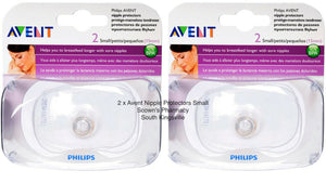 2 x Philips Avent Nipple Protect Small 2 Pack Protects Sore Or Cracked Nipples