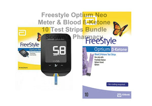 Freestyle Optium Neo Meter & 1 x Blood ß-Ketone 10 Test Strips Pack