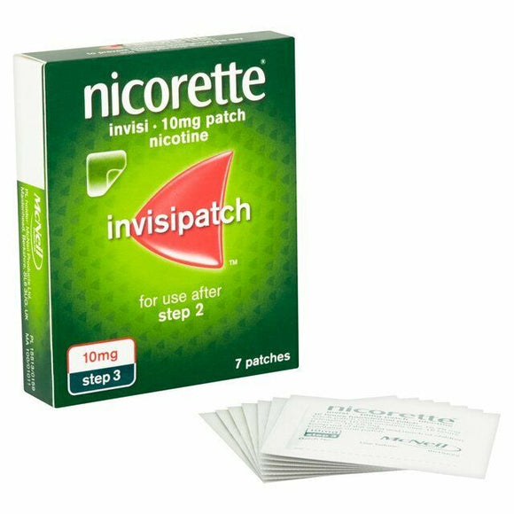 Nicorette 10mg Nicotine 16 Hour Invisipatch Step 3 - 7 Patch Pack