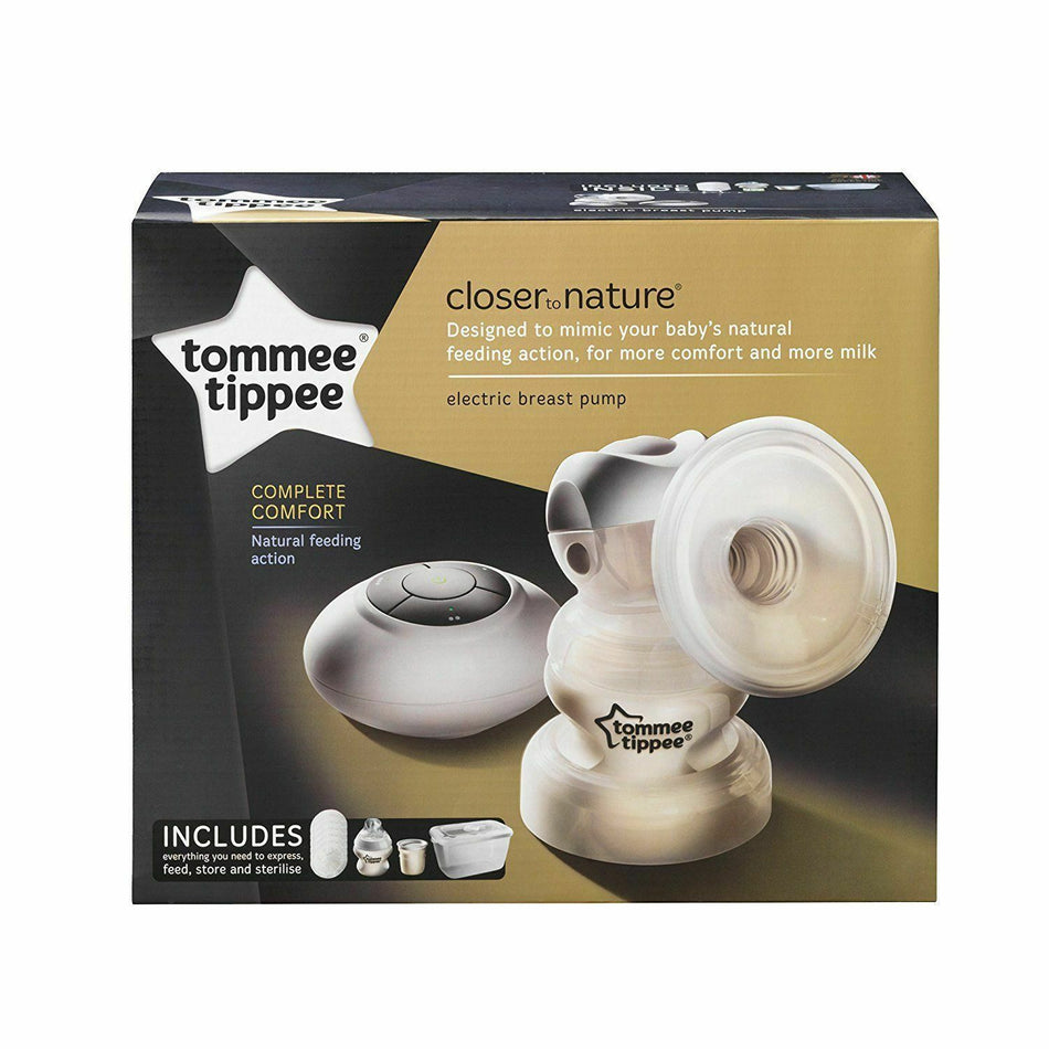 Tommee Tippee Closer to Nature Electric Single Breast Pump + Bottle, Steriliser