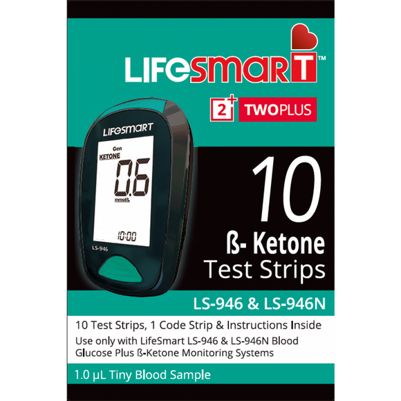 Lifesmart Blood ß-Ketone 10 Strips + 1 Code Strip 2TwoPlus for LS-946