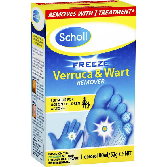 Scholl Verruca Freeze & Wart Remover Aerosol 80ml & Applicator