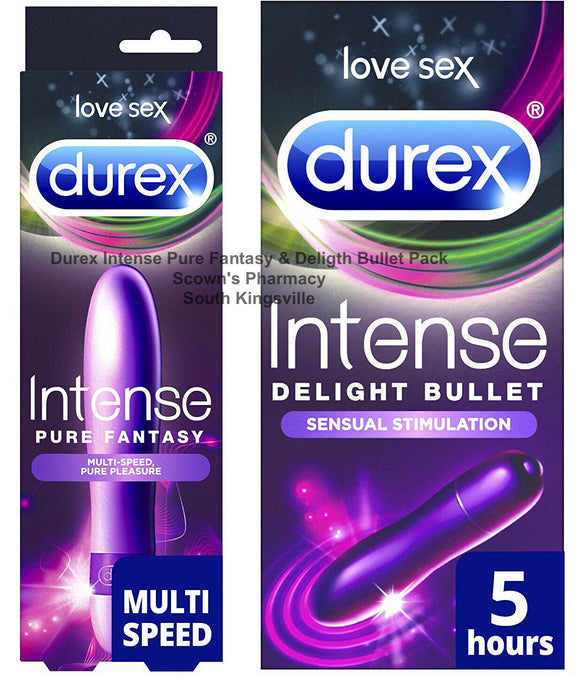 Durex Play Intense Pure Pleasure Fantasy Vibrator & Bullet Multi-Speed Duo Pack