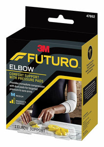 3M Futuro Padded Elbow Support with Pressure Pads Medium Tennis Golf