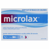 Microlax Enema 12 x 5mL - Reliefe Constipation