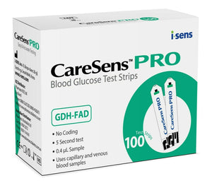 Caresens Pro Test Strips 100Pk Blood Glucose Test Strips No Coding