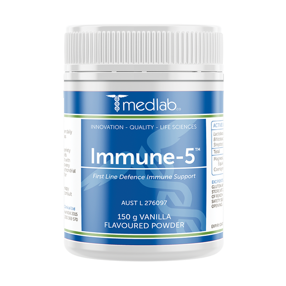 MEDLAB Immune-5 Vanilla 150g Powder Boosting Immune System