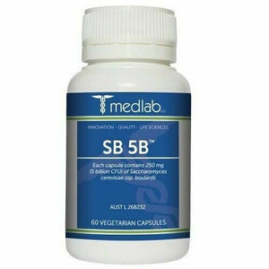 Medlab SB 5B 60 Capsules Healthy Gut Inflammation Reliefe Diarrhoea