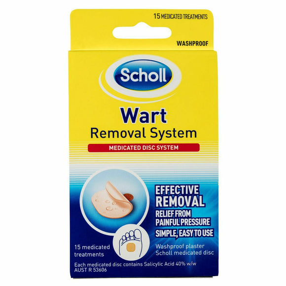 Scholl Wart Removal System 15 Discs Washproof Relief from Painful Pressure