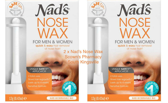 2 x Nad's Nose Wax for Men And Women 12g