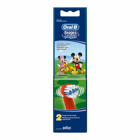 Oral-B Stages Power Brush Heads Mickey Mouse Replacement - 2 Pack
