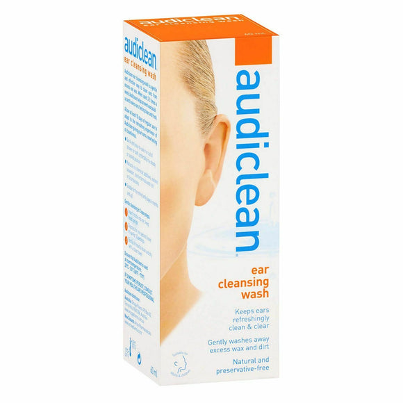 Audiclean Ear Cleansing Wash - 60mL Washing Away Excess Wax & Dirt