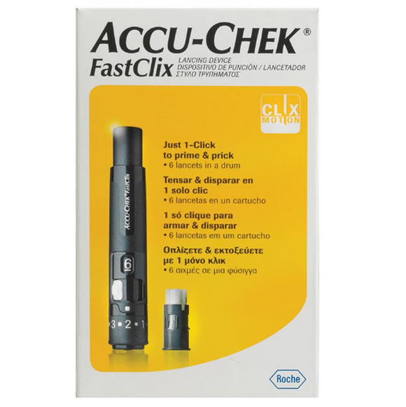 Accu-Chek FastClix Lancing Device Kit 6 Lancets in Drum Prime & Prick