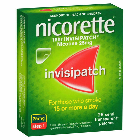 Nicorette 16hr Invisipatch Patches Step 1 25mg 28 Pack
